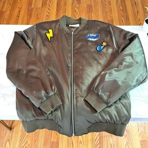 Elodie Satin Bomber Jacket